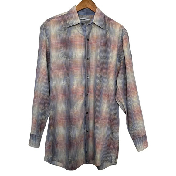 Johnston & Murphy Other - Johnston &‎ Murphy Tailored Fit Button Up Shirt Preppy Office Size Medium